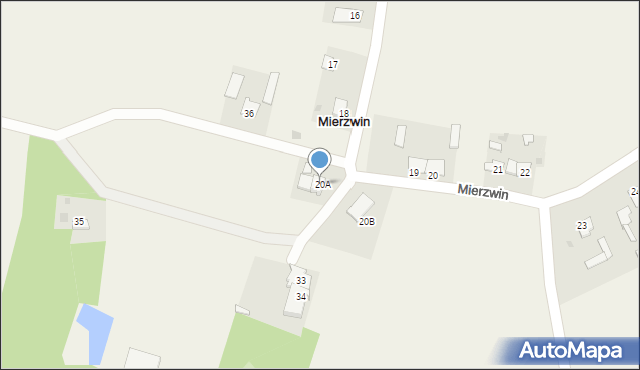 Mierzwin, Mierzwin, 20, mapa Mierzwin