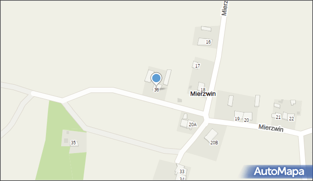 Mierzwin, Mierzwin, 36, mapa Mierzwin