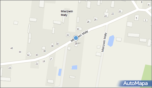 Mierzwin Mały, Mierzwin Mały, 15, mapa Mierzwin Mały