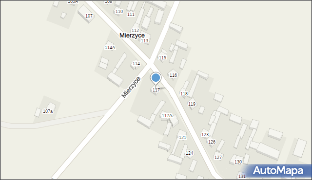 Mierzyce, Mierzyce, 117, mapa Mierzyce