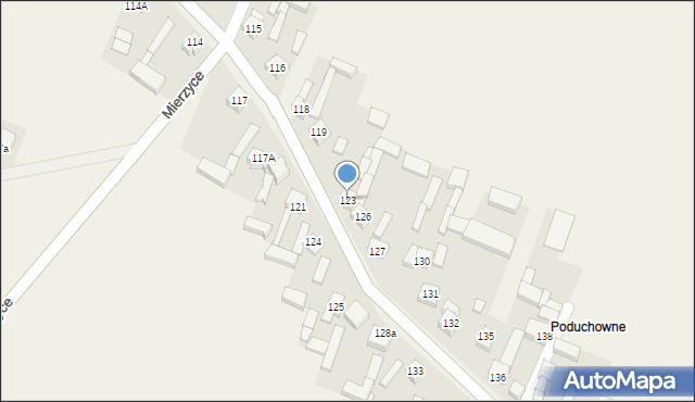 Mierzyce, Mierzyce, 123, mapa Mierzyce