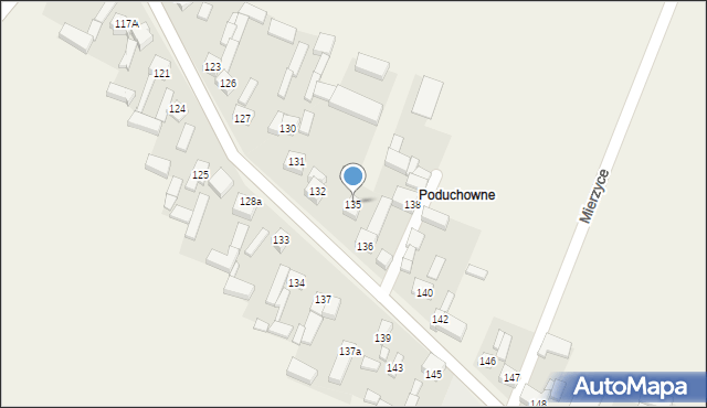 Mierzyce, Mierzyce, 135, mapa Mierzyce