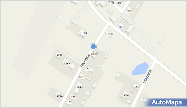 Mierzyce, Mierzyce, 160a, mapa Mierzyce