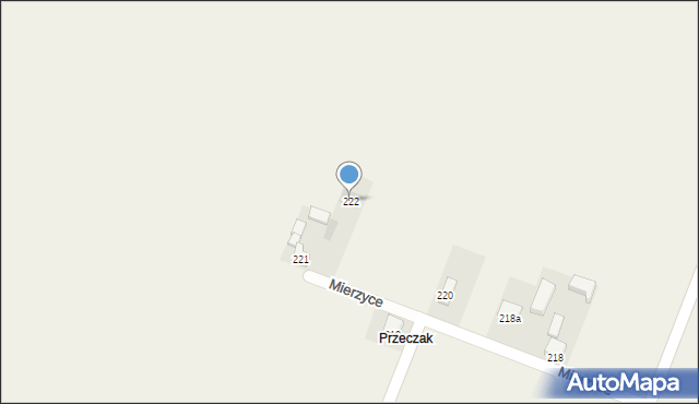 Mierzyce, Mierzyce, 222, mapa Mierzyce