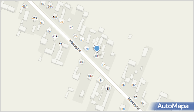 Mierzyce, Mierzyce, 81, mapa Mierzyce