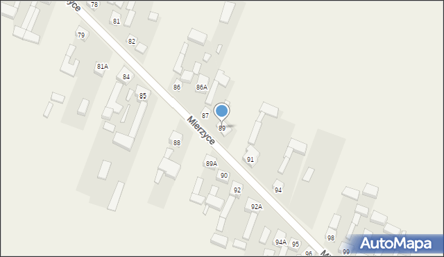 Mierzyce, Mierzyce, 89, mapa Mierzyce
