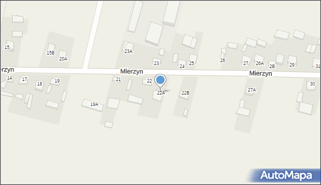 Mierzyn, Mierzyn, 22A, mapa Mierzyn