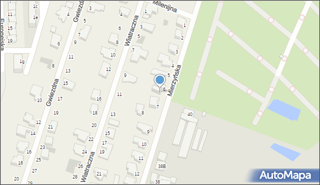 Mierzyn, Mierzyńska, 6a, mapa Mierzyn