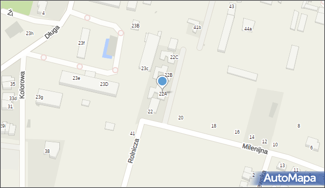 Mierzyn, Milenijna, 22A, mapa Mierzyn