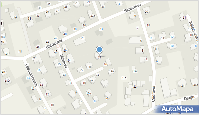 Mierzyn, Mirtowa, 18, mapa Mierzyn