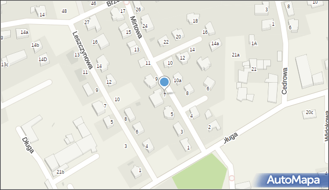 Mierzyn, Mirtowa, 7, mapa Mierzyn