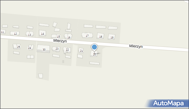Mierzyn, Mierzyn, 20, mapa Mierzyn
