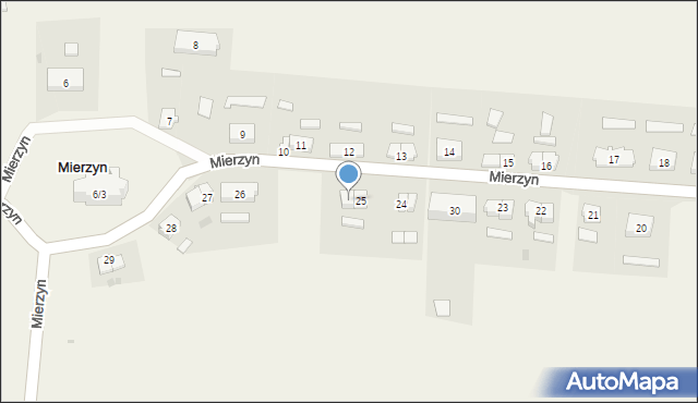 Mierzyn, Mierzyn, 25b, mapa Mierzyn