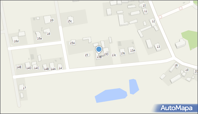 Mierzyn, Mierzyn, 13E, mapa Mierzyn