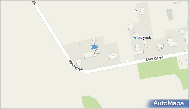 Mierzynek, Mierzynek, 1, mapa Mierzynek