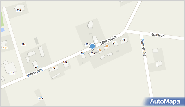 Mierzynek, Mierzynek, 26a, mapa Mierzynek