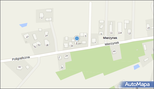 Mierzynek, Mierzynek, 3B, mapa Mierzynek