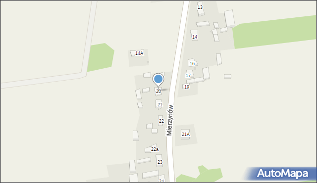 Mierzynów, Mierzynów, 20, mapa Mierzynów
