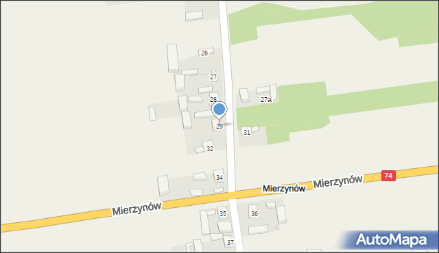 Mierzynów, Mierzynów, 29, mapa Mierzynów