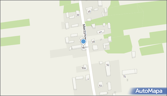 Mierzynów, Mierzynów, 50, mapa Mierzynów