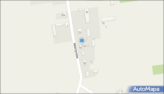 Mierzynów, Mierzynów, 54A, mapa Mierzynów