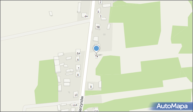 Mierzynów, Mierzynów, 7a, mapa Mierzynów