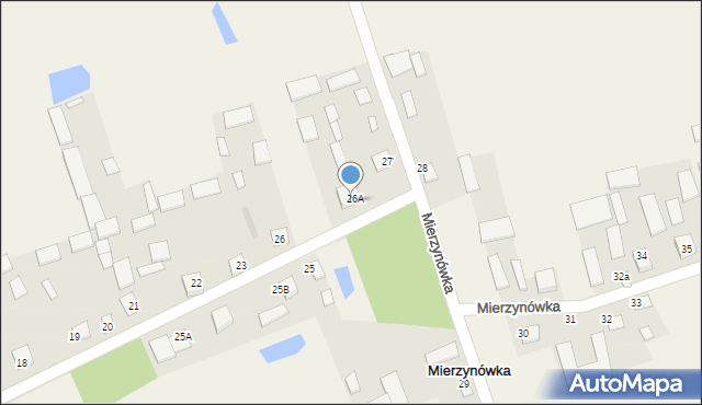 Mierzynówka, Mierzynówka, 26, mapa Mierzynówka