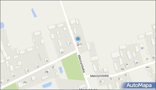 Mierzynówka, Mierzynówka, 28, mapa Mierzynówka