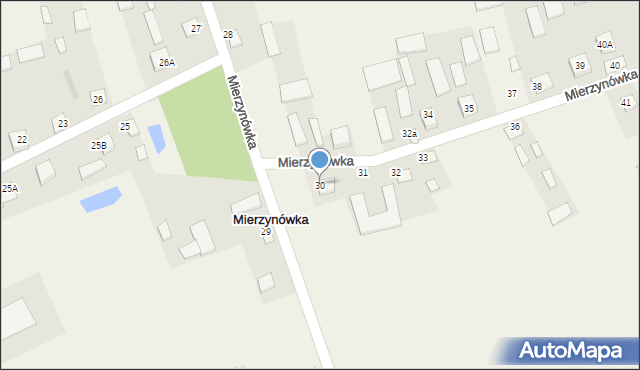 Mierzynówka, Mierzynówka, 30, mapa Mierzynówka