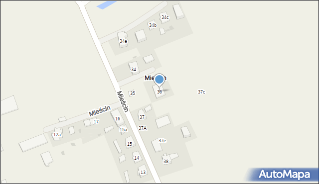 Mieścin, Mieścin, 36, mapa Mieścin