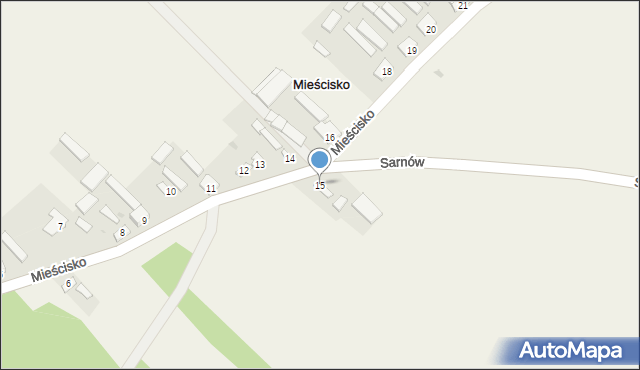 Mieścisko, Mieścisko, 15, mapa Mieścisko