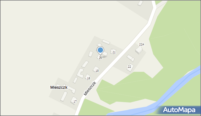 Mieszczk, Mieszczk, 20, mapa Mieszczk
