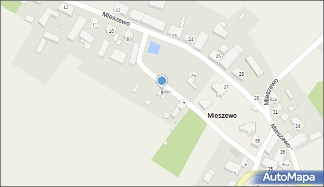 Mieszewo, Mieszewo, 8, mapa Mieszewo