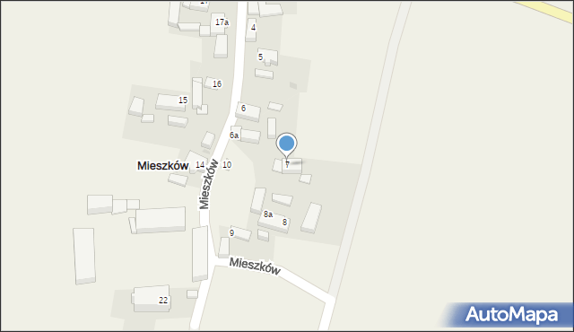 Mieszków, Mieszków, 7, mapa Mieszków