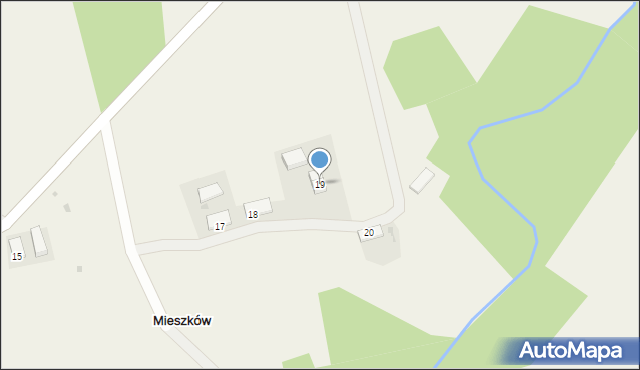 Mieszków, Mieszków, 19, mapa Mieszków