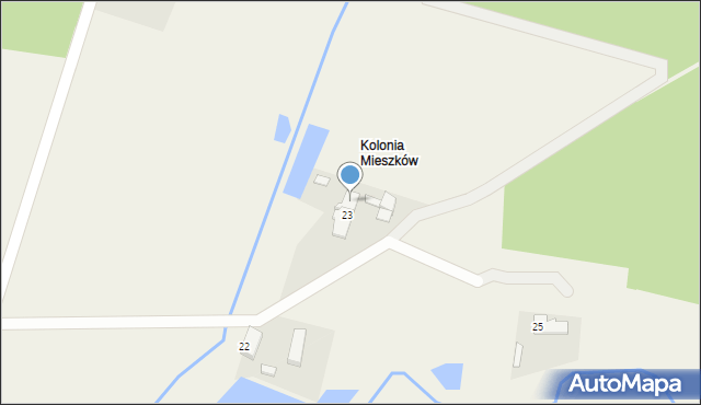 Mieszków, Mieszków, 23a, mapa Mieszków