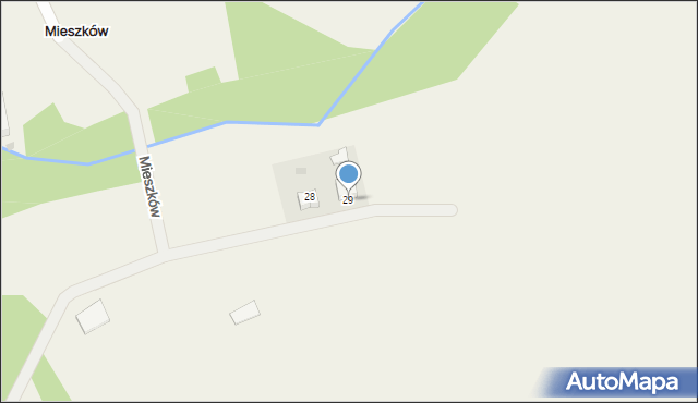 Mieszków, Mieszków, 29, mapa Mieszków