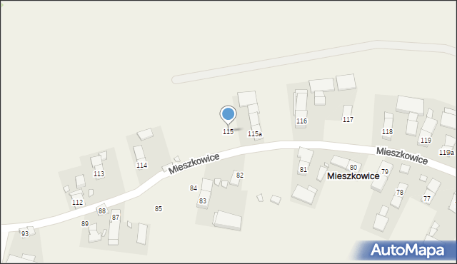 Mieszkowice, Mieszkowice, 115, mapa Mieszkowice