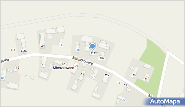 Mieszkowice, Mieszkowice, 119, mapa Mieszkowice