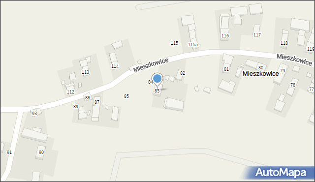 Mieszkowice, Mieszkowice, 83, mapa Mieszkowice