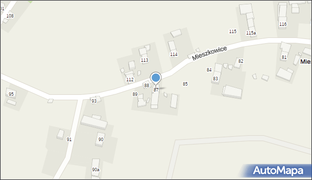 Mieszkowice, Mieszkowice, 87, mapa Mieszkowice