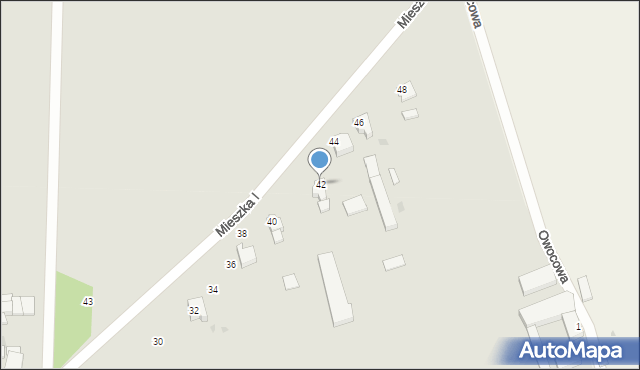 Mieszkowice, Mieszka I, 42, mapa Mieszkowice