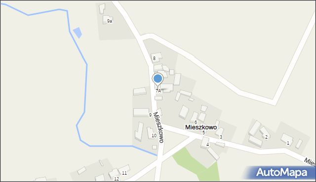 Mieszkowo, Mieszkowo, 7A, mapa Mieszkowo