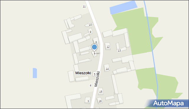 Mieszołki, Mieszołki, 7, mapa Mieszołki