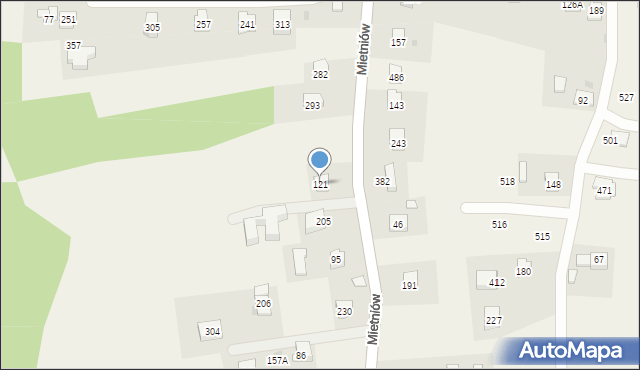 Mietniów, Mietniów, 121, mapa Mietniów