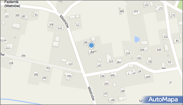 Mietniów, Mietniów, 169, mapa Mietniów