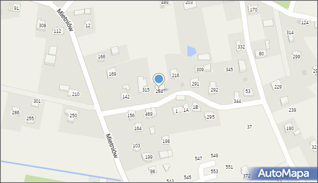 Mietniów, Mietniów, 284, mapa Mietniów