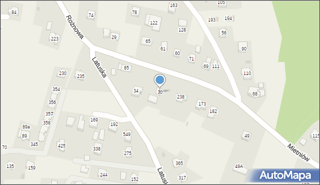 Mietniów, Mietniów, 30, mapa Mietniów