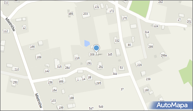 Mietniów, Mietniów, 310, mapa Mietniów