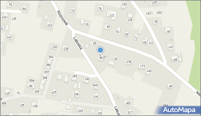 Mietniów, Mietniów, 34, mapa Mietniów